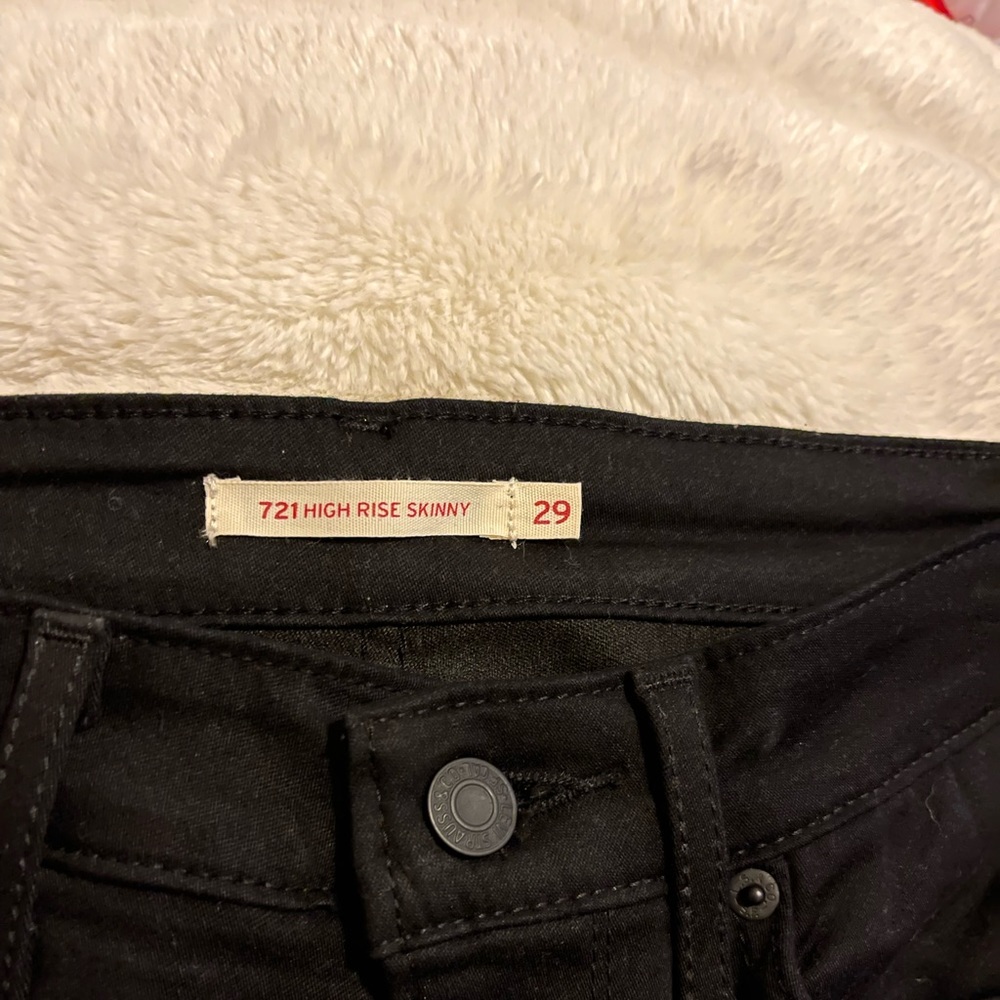 LEVI HIGH RISE BLACK JEANS - Picture 3 of 4